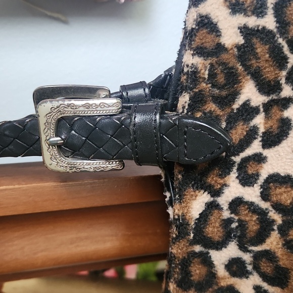 Vintage Brighton Leopard Faux Fur and Leather Shoulder Bag - Picture 3 of 15